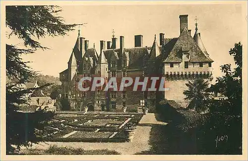 Cartes postales Chateau de Langeais Facade sur les Jardins