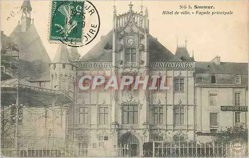 Cartes postales Saumur Hotel de Ville Facade Principale