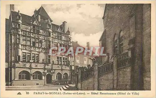 Cartes postales Paray le Monial Saone et Loire Hotel Renaissance Hotel de Ville