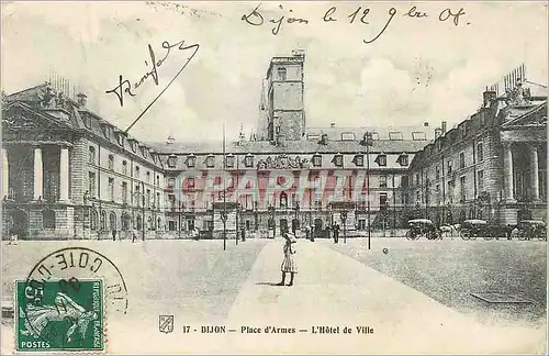 Cartes postales Dijon Place d Armes L Hotel de Ville