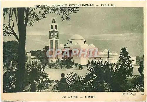 Ansichtskarte AK Exposition Coloniale Internationale Paris Algerie Minaret