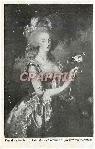 Cartes postales Versailles Portrait de Marie Antoinette Vigee Lebrun