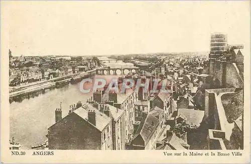 Ansichtskarte AK Angers Vue sur la Maine et la Basse Ville