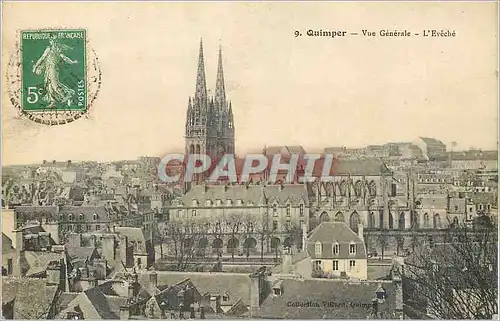 Ansichtskarte AK Quimper Vue generale L Eveche