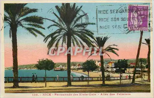 Ansichtskarte AK Nice Promenade des Etats Unis Allee des Palmiers