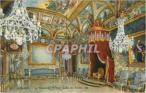 Cartes postales Monaco Le Palais du Prince Sallee du Trone