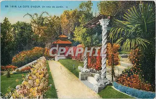 Ansichtskarte AK La Cote d Azur Un coin de Jardin