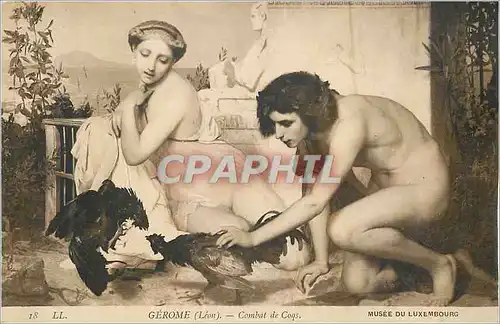 Cartes postales Gerome Leon Combat de Coqs Musee du Luxembourg