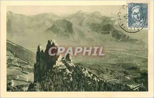 Moderne Karte Dauphine Vue sur Grenoble et le massif de la Chartreuse