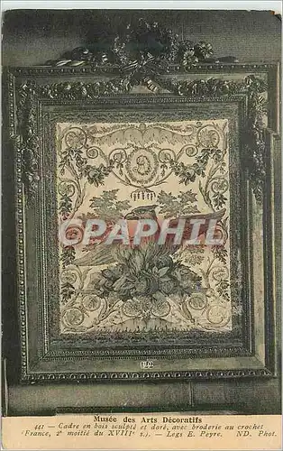 Cartes postales Musee des Arts Decoratifs Cadre en bois sculpte Aigle