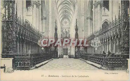 Cartes postales Amiens Interieur de la Cathedrale