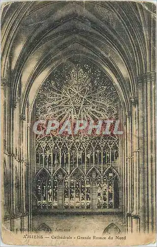 Cartes postales Amiens Cathedrale Grande Rosace du Nord