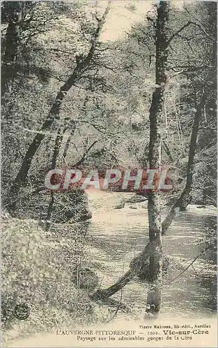 Cartes postales Vic sur Cere Paysage sur les admirables gorges de la cere