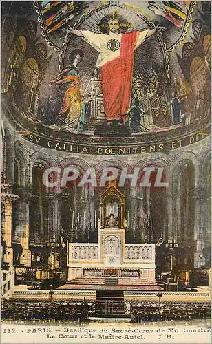 Cartes postales Paris Basilique du Sacre Coeur de Montmartre Le Coeur et le Maitre Autel