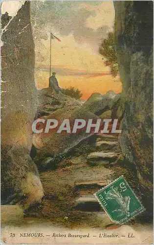 Cartes postales Nemours Rochers Beauregard L Escalier