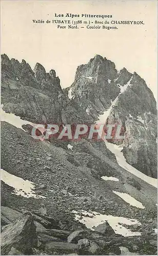 Cartes postales Vallee de l Ubaye Brec du Chambeyron Face Nord Couloir Bugeon