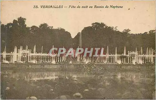 Cartes postales Versailles Fete de  nuit au Bassin de Neptune