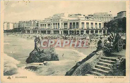 Ansichtskarte AK Biarritz La Plage devant le Casino