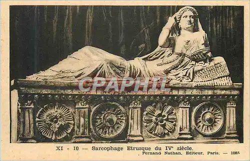Cartes postales Sarcophage Etrusque du IV siecle