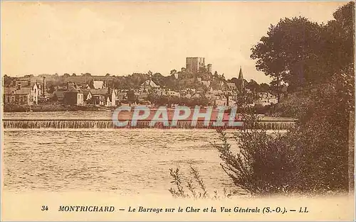 Cartes postales Montrichard Le Barrage sur le Cher et la Vue Generale