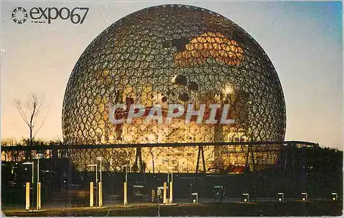 Moderne Karte Expo Montreal Canada Le Pavillon des Etats Unis Expo 67