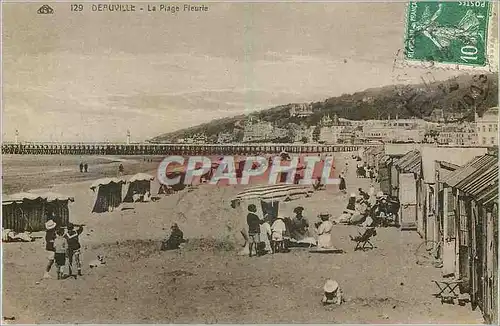 Cartes postales Deauville La Plage Fleurie