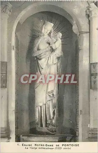 Cartes postales Eglise Notre Dame de Pontoise La Vierge miraculeuse