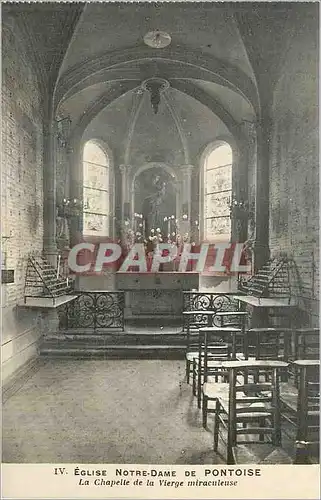 Cartes postales Eglise Notre Dame de Pontoise La Chapekke de la Vierge miraculeuse