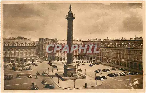 Cartes postales Paris et ses Merveilles Place Vendome et Colonne de la Grande Amee