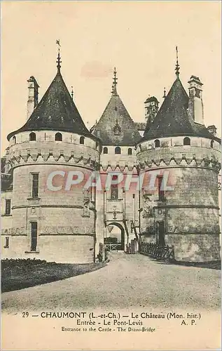 Ansichtskarte AK Chaumont L et Ch Le chateau Entree Le Pont Levis