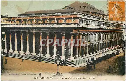 Ansichtskarte AK Bordeaux Le Grand Theatre Municipal