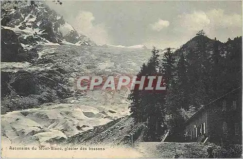 Cartes postales Ascension du Mont Blanc glacier de bossons