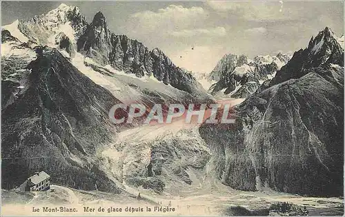 Cartes postales Le Mont Blanc Mer de glace depuis la Flegere