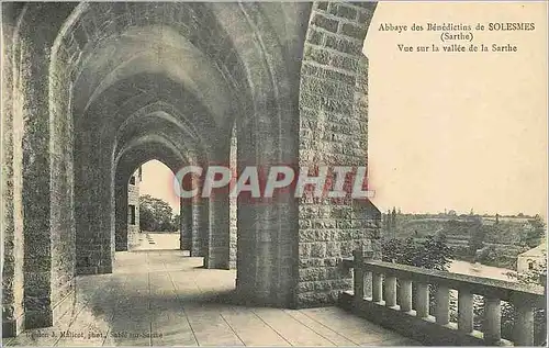 Cartes postales Abbaye des Benedictins de Solesmes Sarthe Vue sur la vallee de la Sarthe