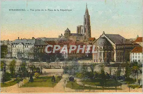 Cartes postales Strasbourg Vue prise de la Place de la Republique