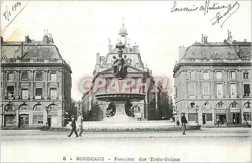 Cartes postales Bordeaux Fontaine des Trois Graces