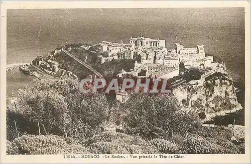 Cartes postales Monaco Le Rocher Vue prise de la Tete de Chien
