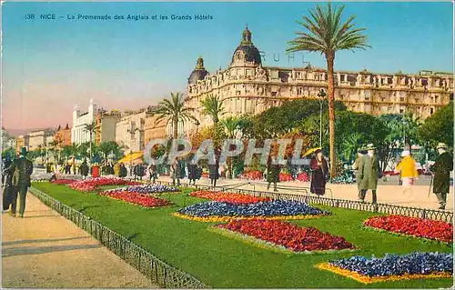 Cartes postales Nice La promenade des Anglais et les Grands Hotels