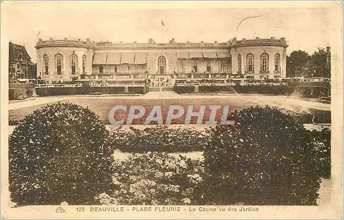 Cartes postales Deauville Plage Fleurie Le casino vu des jardins