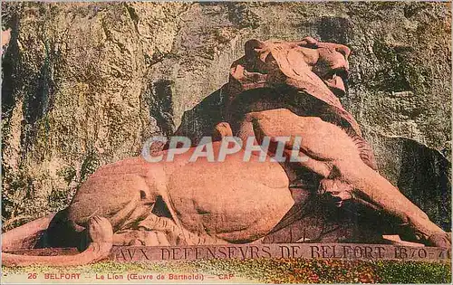 Ansichtskarte AK Belfort Le Lion Ceuvre de Bartholdi