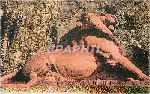 Cartes postales Belfort Le Lion Ceuvre de Bartholdi