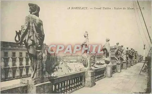 Cartes postales Bordeaux Grand Theatre Statues des Muses