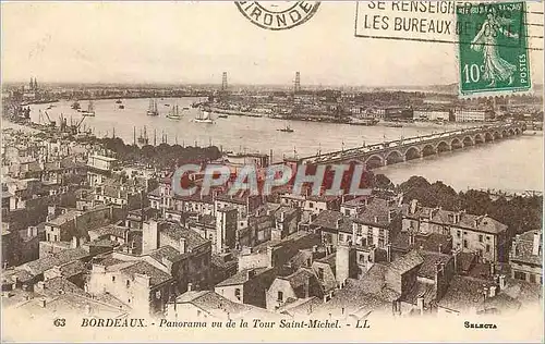 Cartes postales Bordeaux Panorama vu de la Tour Saint Michel