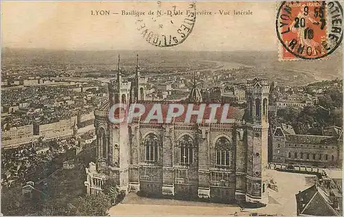 Cartes postales Lyon Basilique de ND de Fourviere Vue laterale