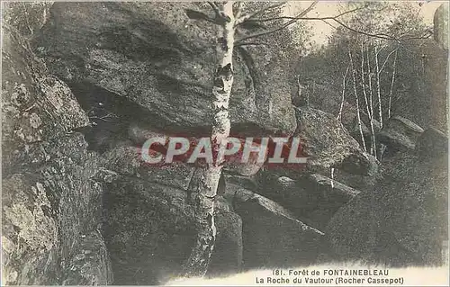 Cartes postales Foret de Fontainebleau La Roche du Vautour Rocher Cassepot