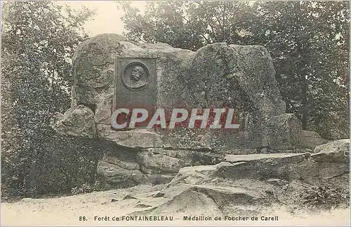 Ansichtskarte AK Foret de Fontainebleau Medallion de Foucher de Carell