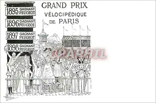 Ansichtskarte AK L engouement suscite par le Grand Prix de Paris Velo Cycle Peugeot