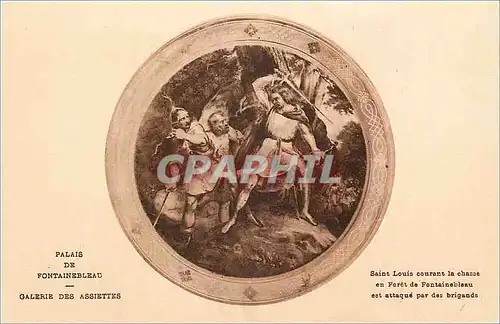 Ansichtskarte AK Palais de Fontainebleau Galerie des Assiettes Saint Louis courant le chasse en Fort de Fontaineb
