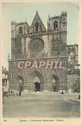 Cartes postales Lyon Cathedrale Saint Jean Entree