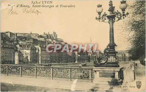 Cartes postales Lyon Pont d Ainay Saint Georges et Fourviere